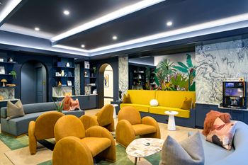 Social lounge with game room